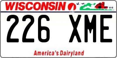 WI license plate 226XME