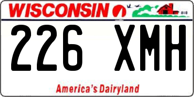WI license plate 226XMH