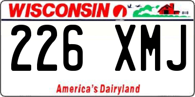 WI license plate 226XMJ