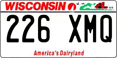 WI license plate 226XMQ