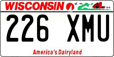 WI license plate 226XMU