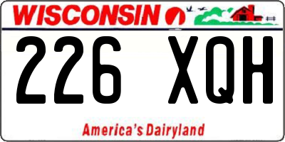 WI license plate 226XQH