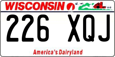 WI license plate 226XQJ