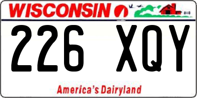 WI license plate 226XQY