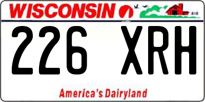 WI license plate 226XRH