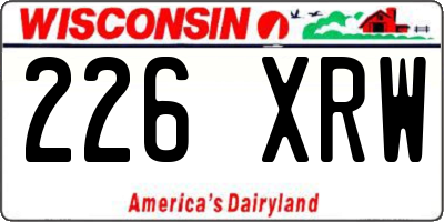 WI license plate 226XRW