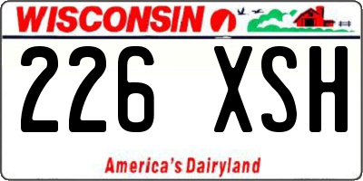 WI license plate 226XSH
