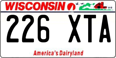 WI license plate 226XTA