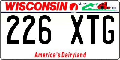 WI license plate 226XTG