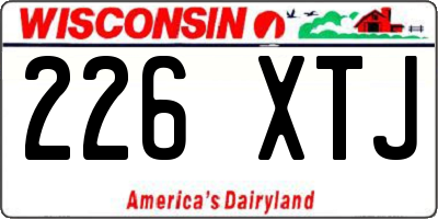 WI license plate 226XTJ