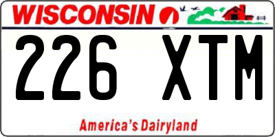 WI license plate 226XTM