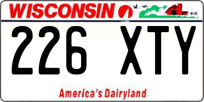 WI license plate 226XTY