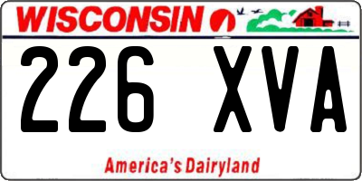 WI license plate 226XVA