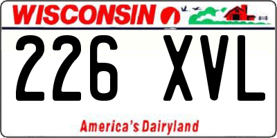 WI license plate 226XVL