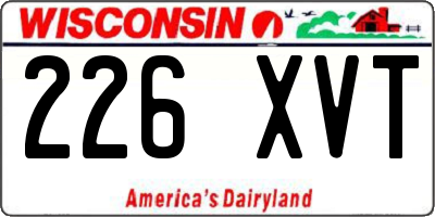 WI license plate 226XVT