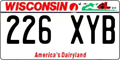 WI license plate 226XYB