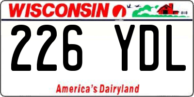 WI license plate 226YDL