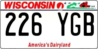 WI license plate 226YGB