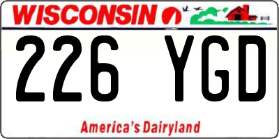 WI license plate 226YGD