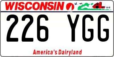 WI license plate 226YGG