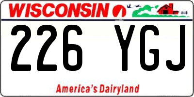 WI license plate 226YGJ