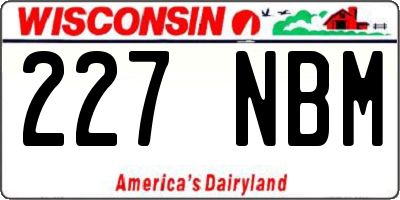 WI license plate 227NBM