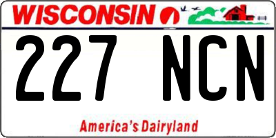 WI license plate 227NCN
