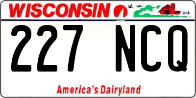 WI license plate 227NCQ