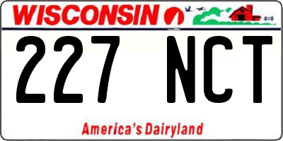 WI license plate 227NCT