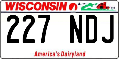 WI license plate 227NDJ