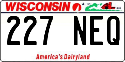 WI license plate 227NEQ