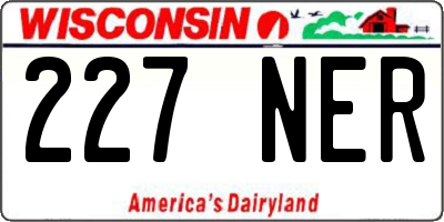 WI license plate 227NER