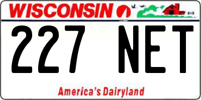 WI license plate 227NET