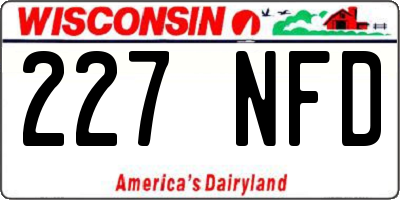 WI license plate 227NFD