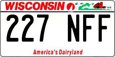 WI license plate 227NFF