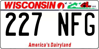 WI license plate 227NFG
