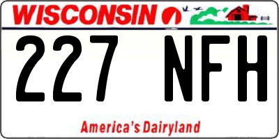 WI license plate 227NFH