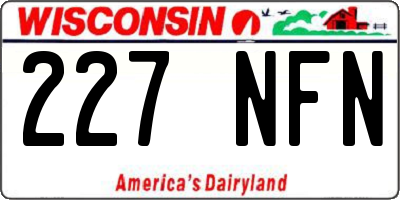 WI license plate 227NFN