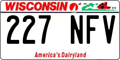 WI license plate 227NFV