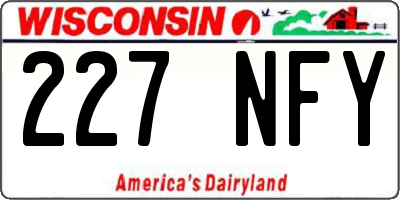 WI license plate 227NFY