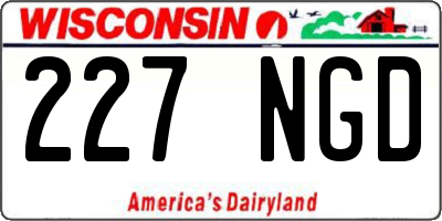 WI license plate 227NGD