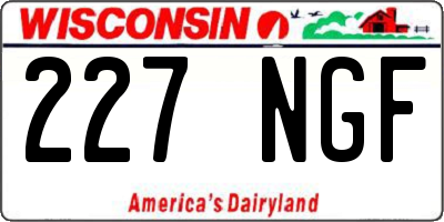 WI license plate 227NGF