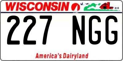 WI license plate 227NGG