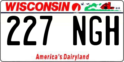 WI license plate 227NGH