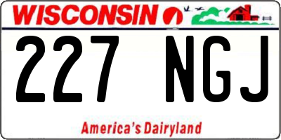 WI license plate 227NGJ