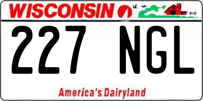 WI license plate 227NGL