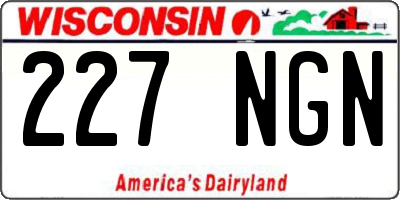 WI license plate 227NGN
