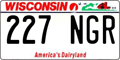 WI license plate 227NGR