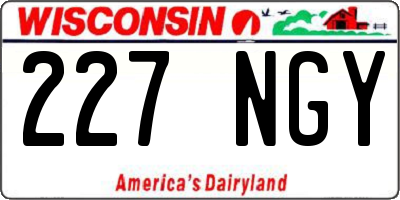 WI license plate 227NGY