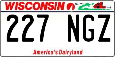 WI license plate 227NGZ